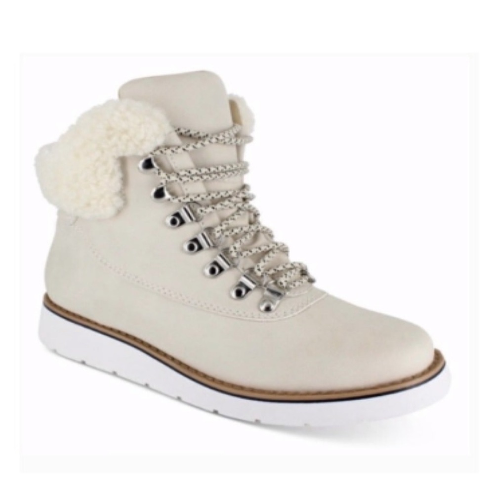NWT Esprit Wisdom Fur Collar Hiker Booties size 6
